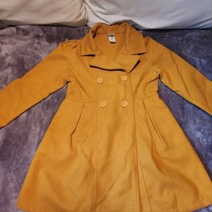 Girls Size 10 Gold Pea Coat